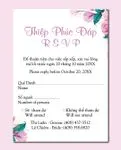 Flowers On The Sides Acrylic Wedding Invitation