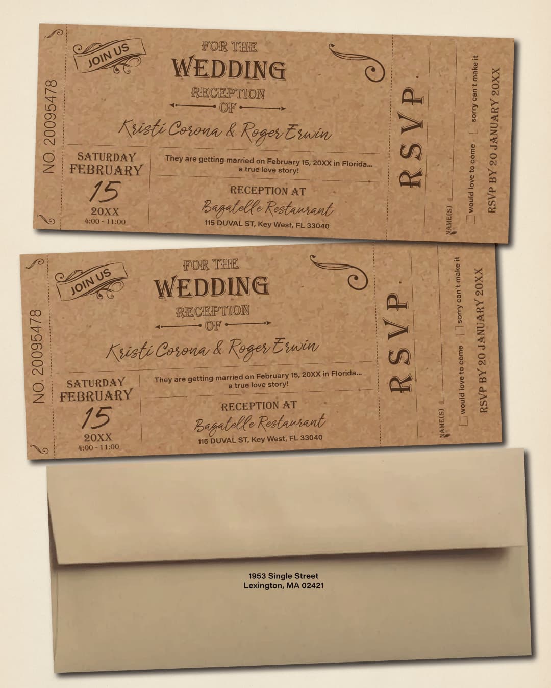 Boarding Pass Wedding Invitations