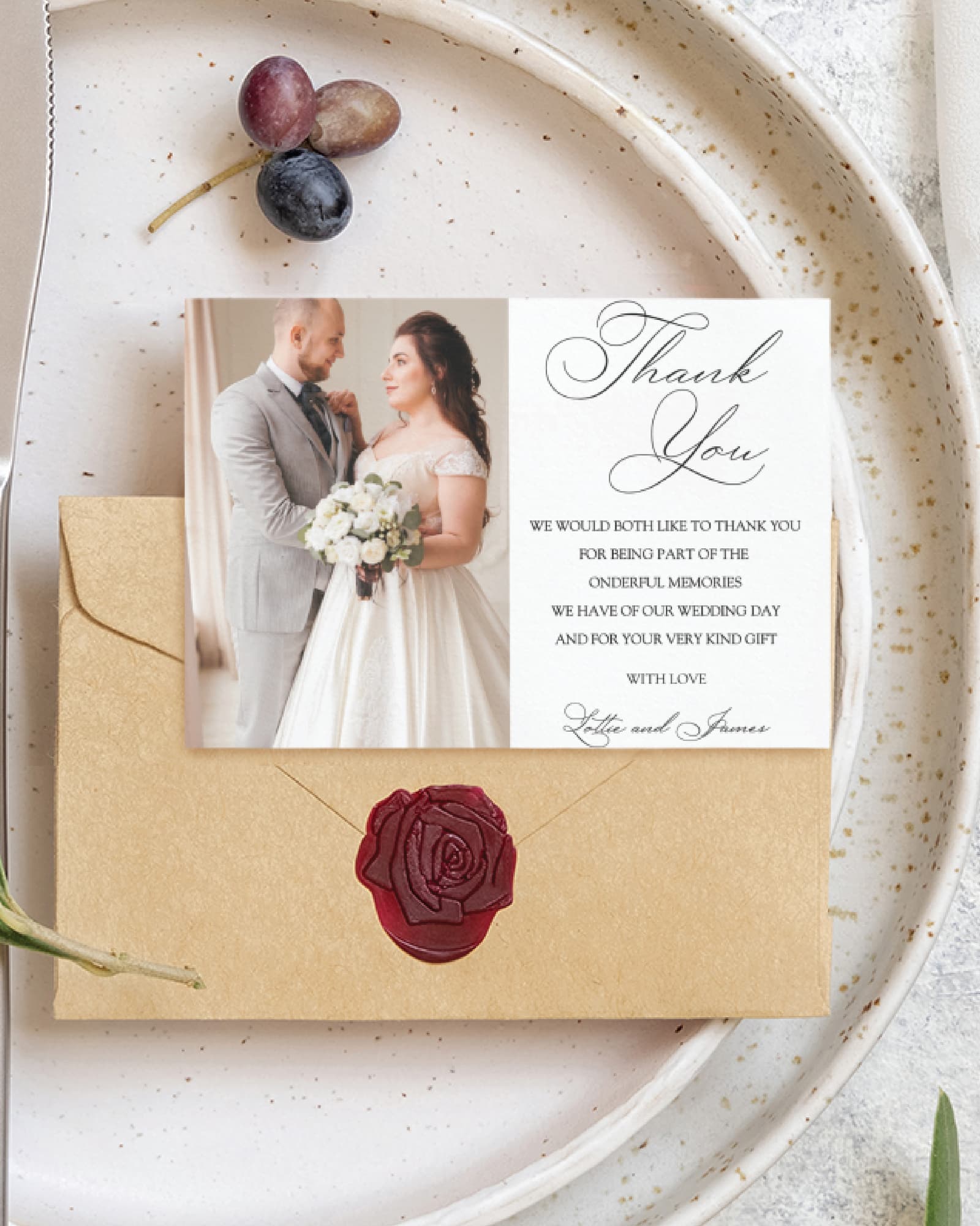 Beautiful Couple Thank You Cards Wedding