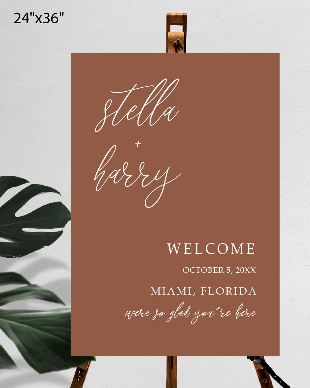 Brown Custom Design Welcome Sign