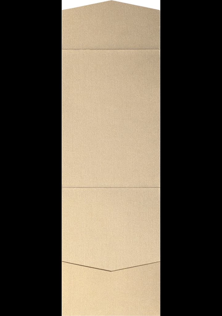 Gold Leaf Metallic Pocket & Folder Invitation Card, A7 Cascade