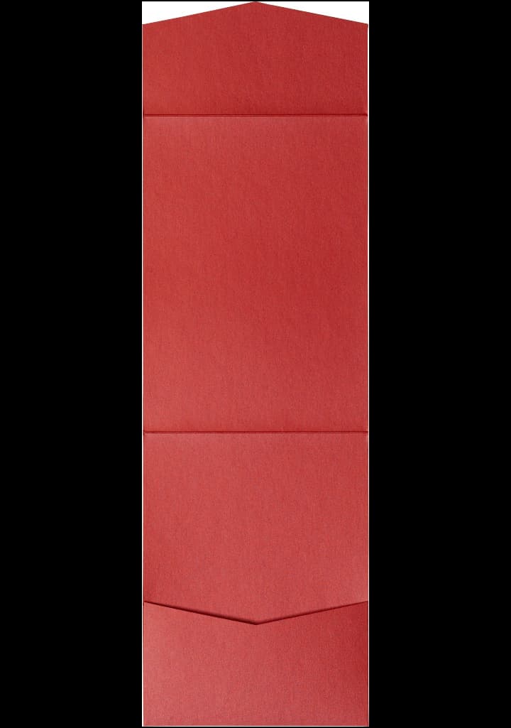 Jupiter Red Metallic Pocket & Folder Invitation Card, A7 Cascade