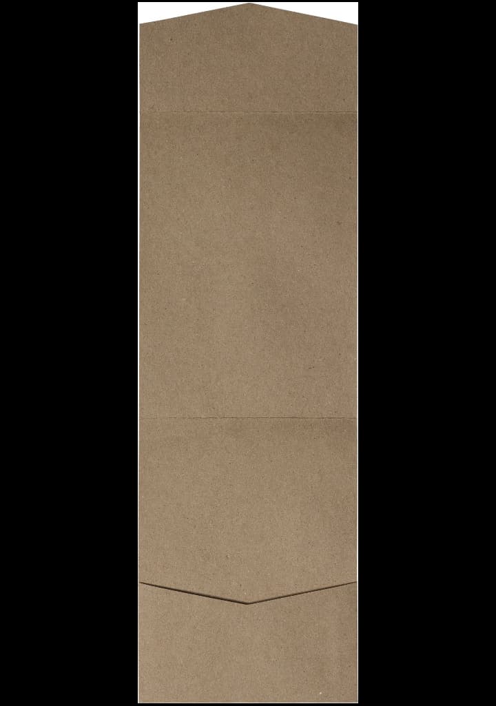 Kraft Brown Recycled Pocket & Folder Invitation Card 65 lb, A7 Cascade (Discontinued)