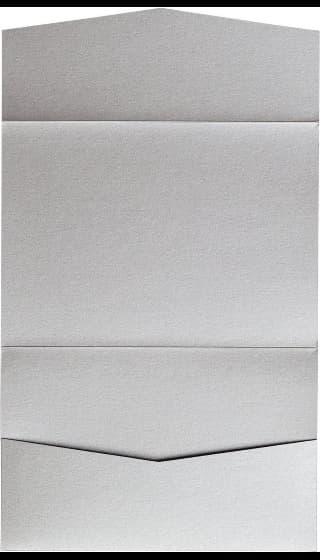 Silver Metallic Pocket & Folder Invitation Card, A7 Atlas