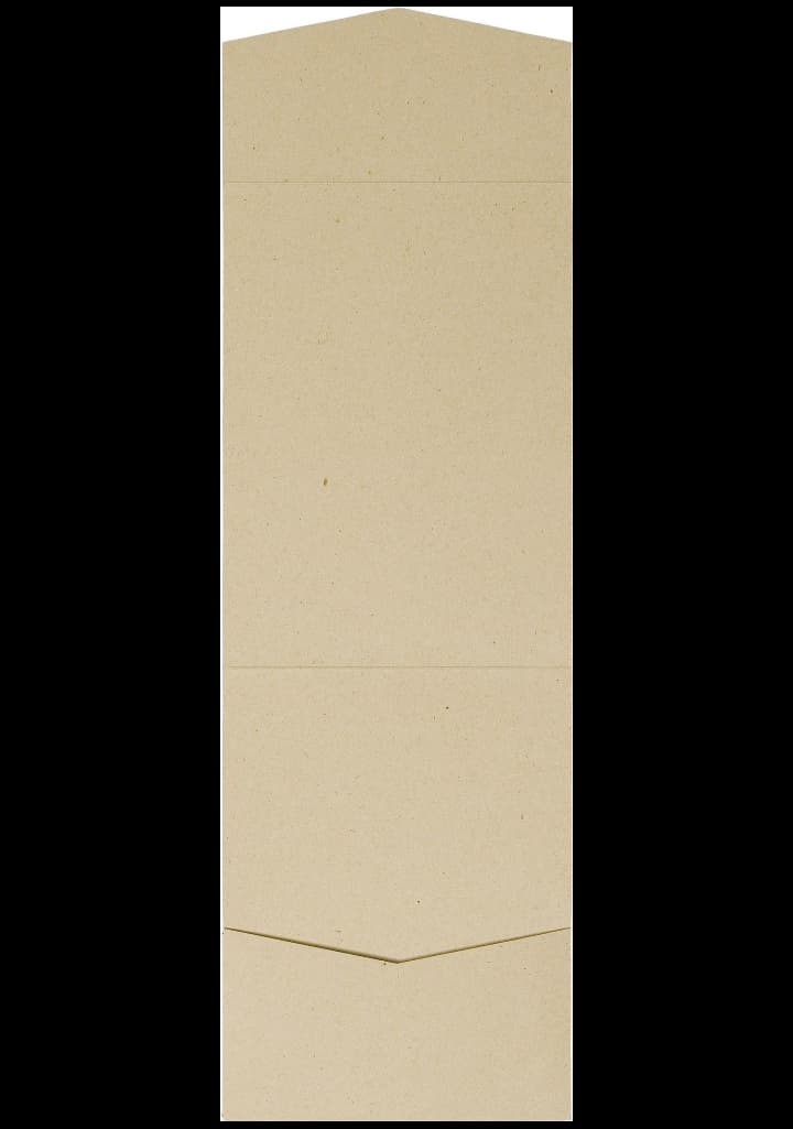 Taupe Brown Recycled Pocket & Folder Invitation Card, A7 Cascade