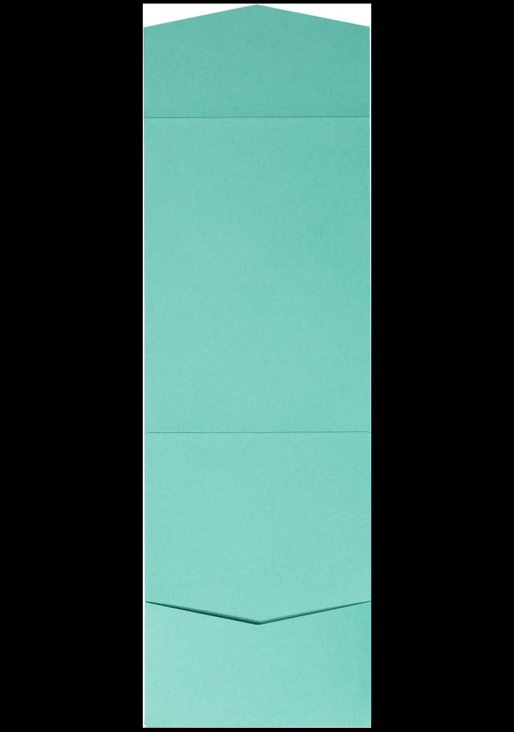 Tiffany Blue Solid Pocket & Folder Invitation Card, A7 Cascade
