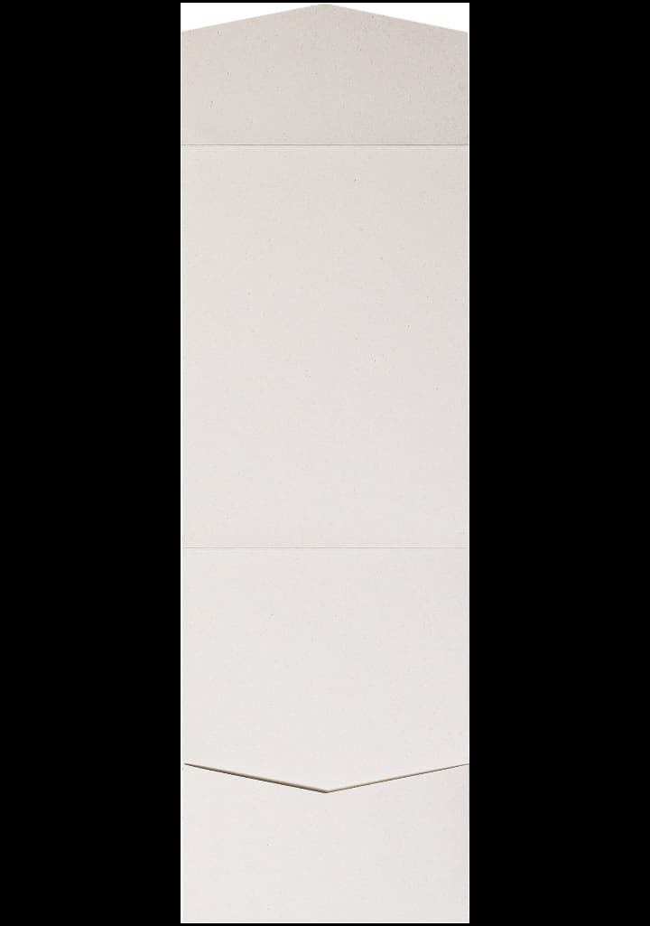 White Fiber Recycled Pocket & Folder Invitation Card, A7 Cascade