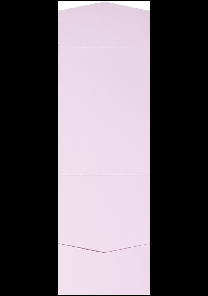 Wisteria Purple Solid Pocket & Folder Invitation Card, A7 Cascade