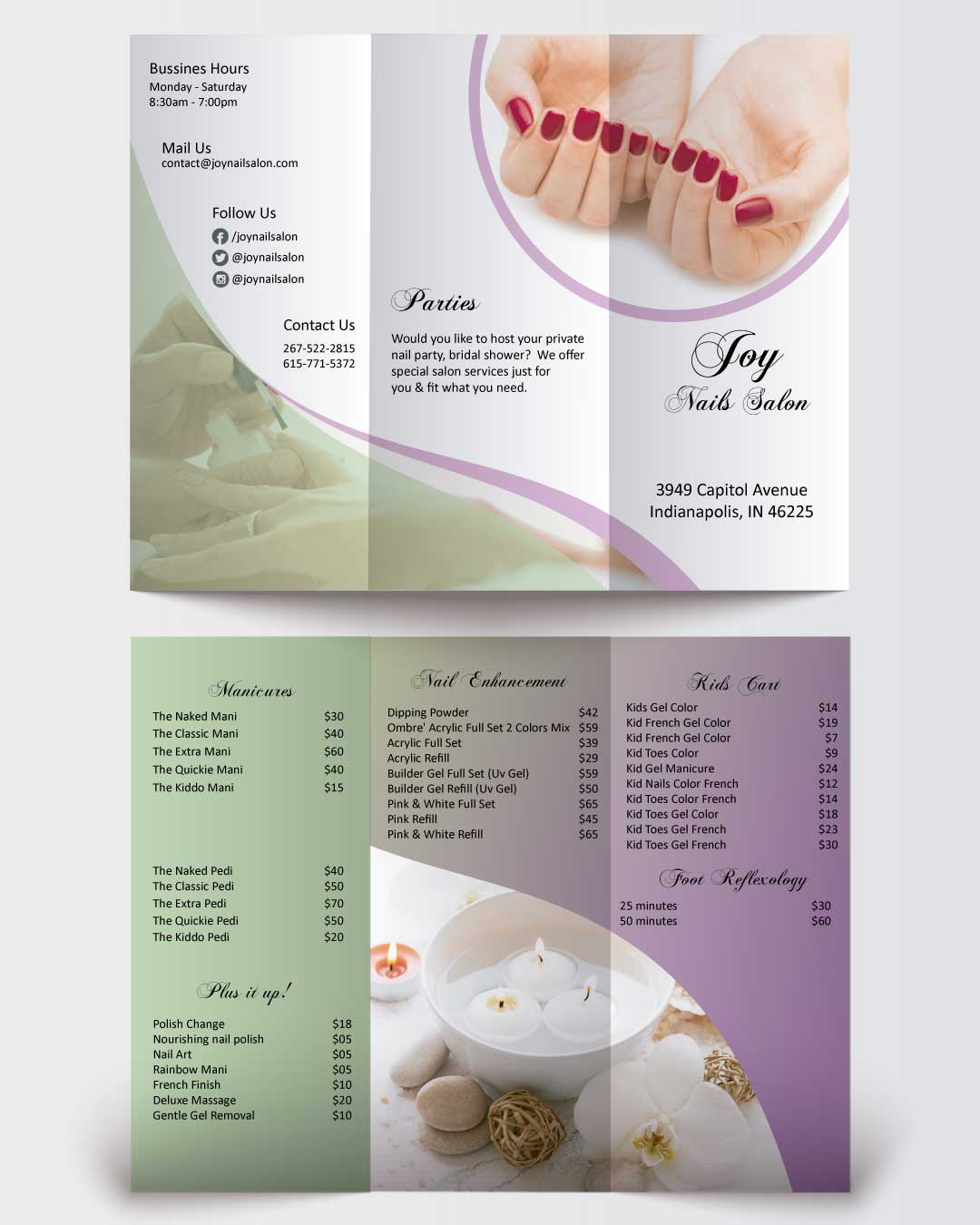 Pure Joy Nail Salon Brochure