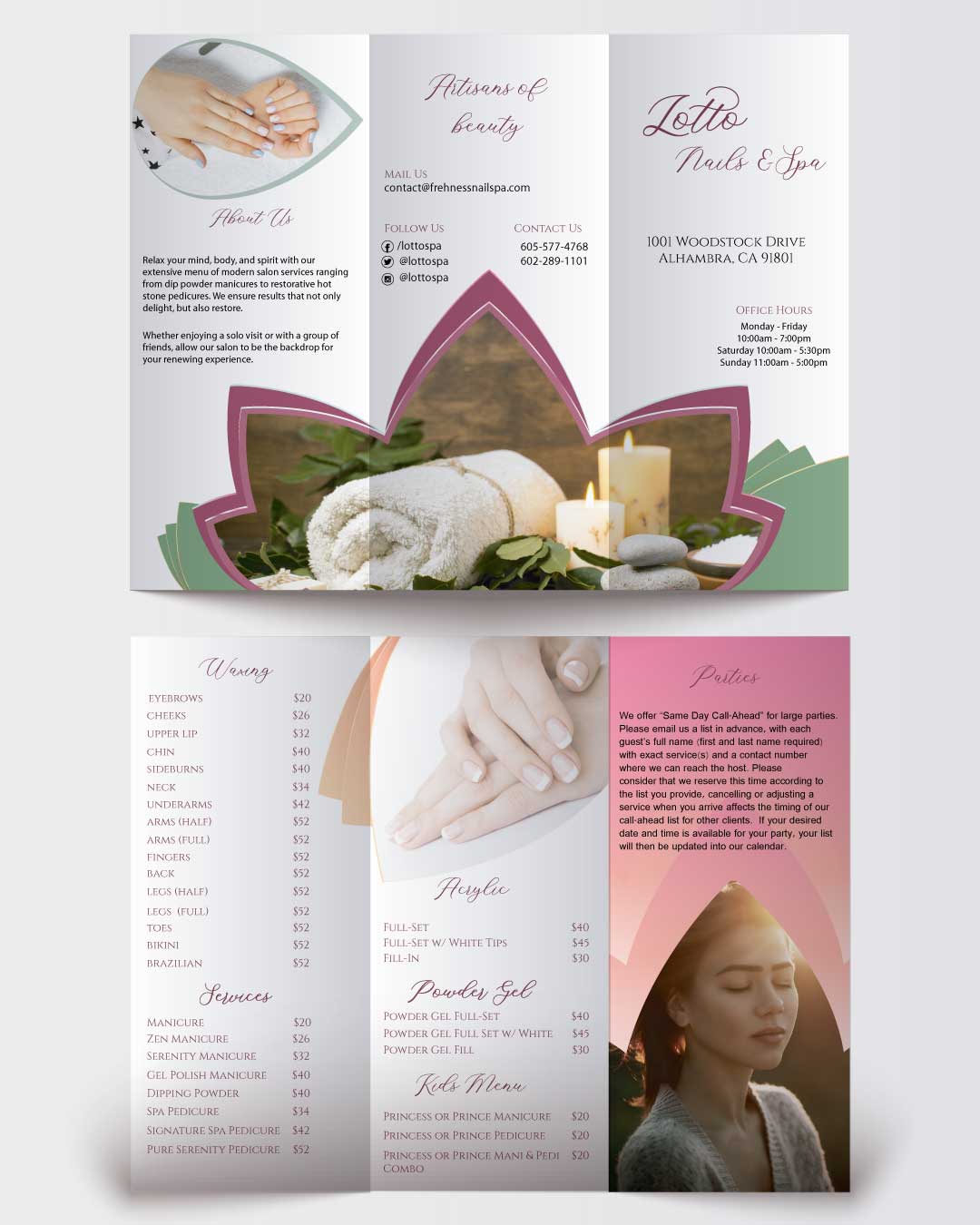 Spiritual Lotus Nail & Spa Brochure