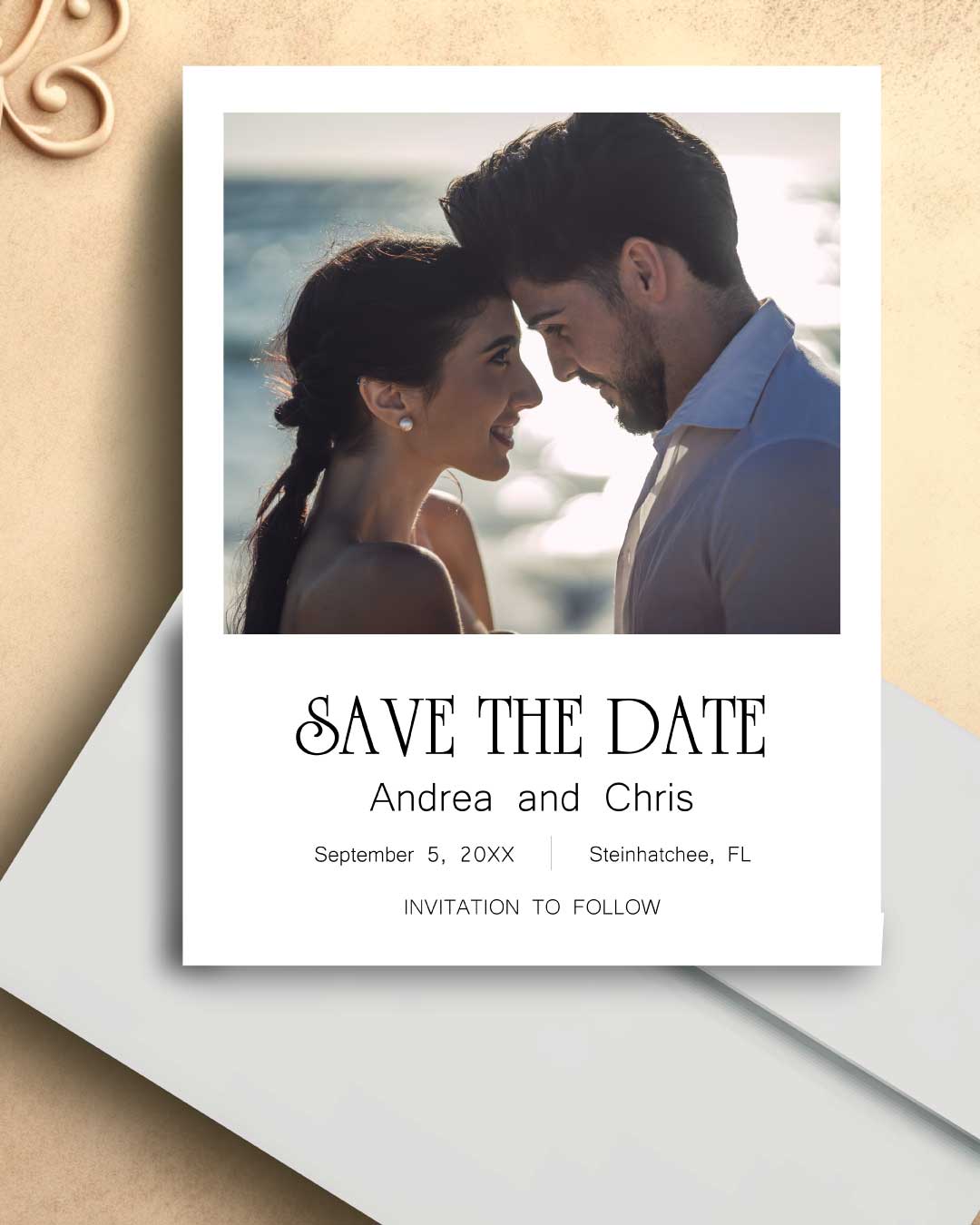 Love Couple Photo Save The Date