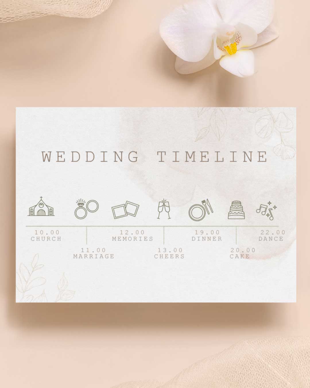 Classic Elegant Design Wedding Program Cards