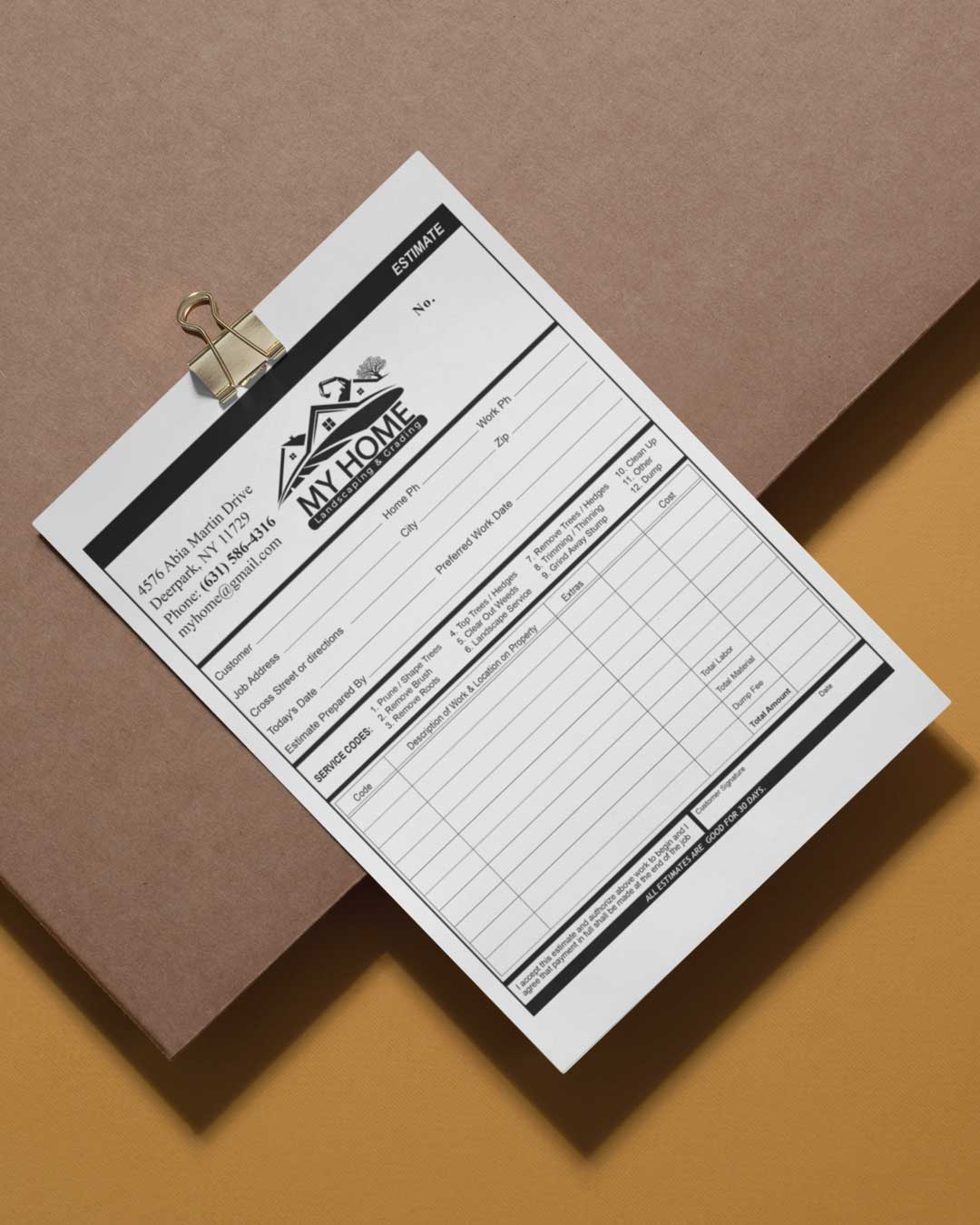 Elegant House Design Carbonless Forms (Invoice)