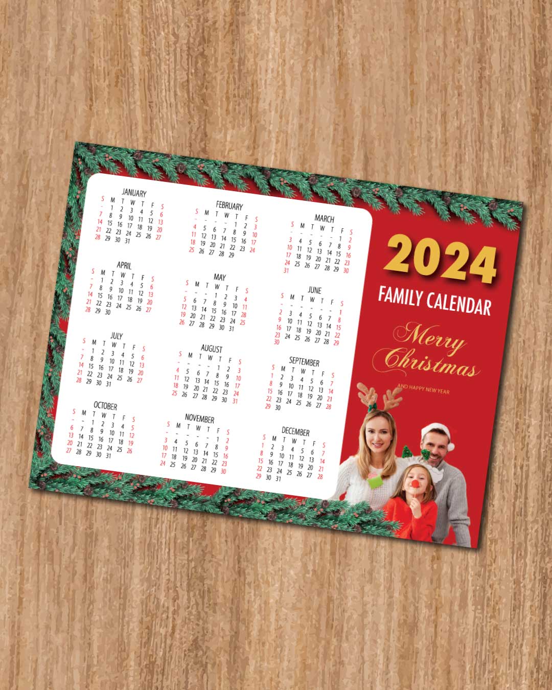 2024 Holiday Family Calendar Light