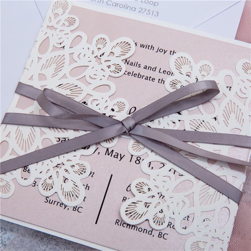 Gorgeous Lace Laser Cut Wedding Invitation