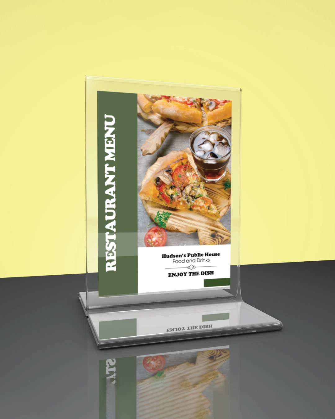 Green and White Dine-in Menu