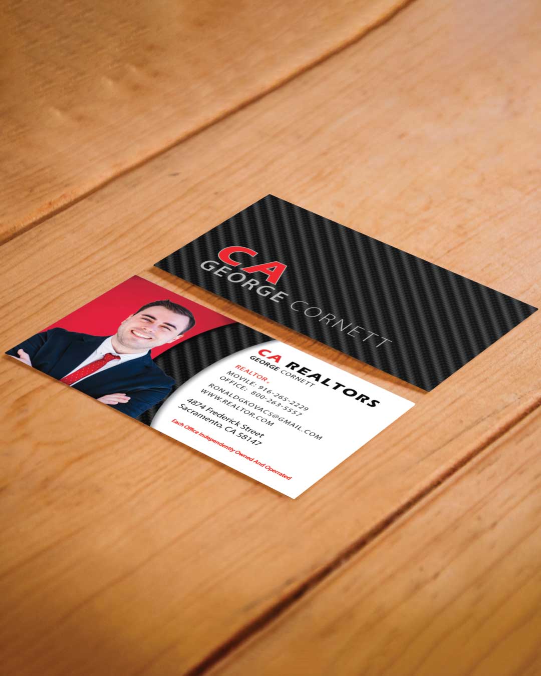 Realtor Photo Standard Business Cards