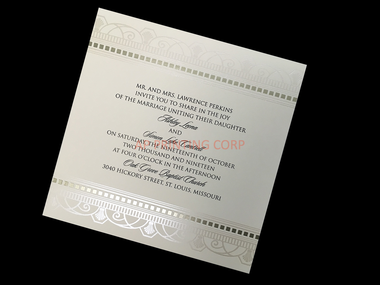 Decadent Deco [CC-67] Fancy Luxury Wedding Invitation