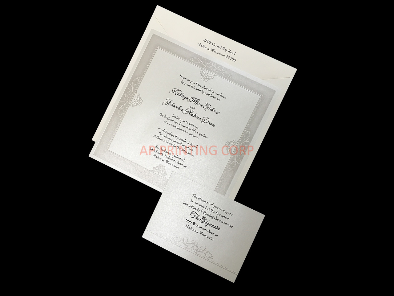 Vintage Flourish [CC-35] Fancy Luxury Wedding Invitation