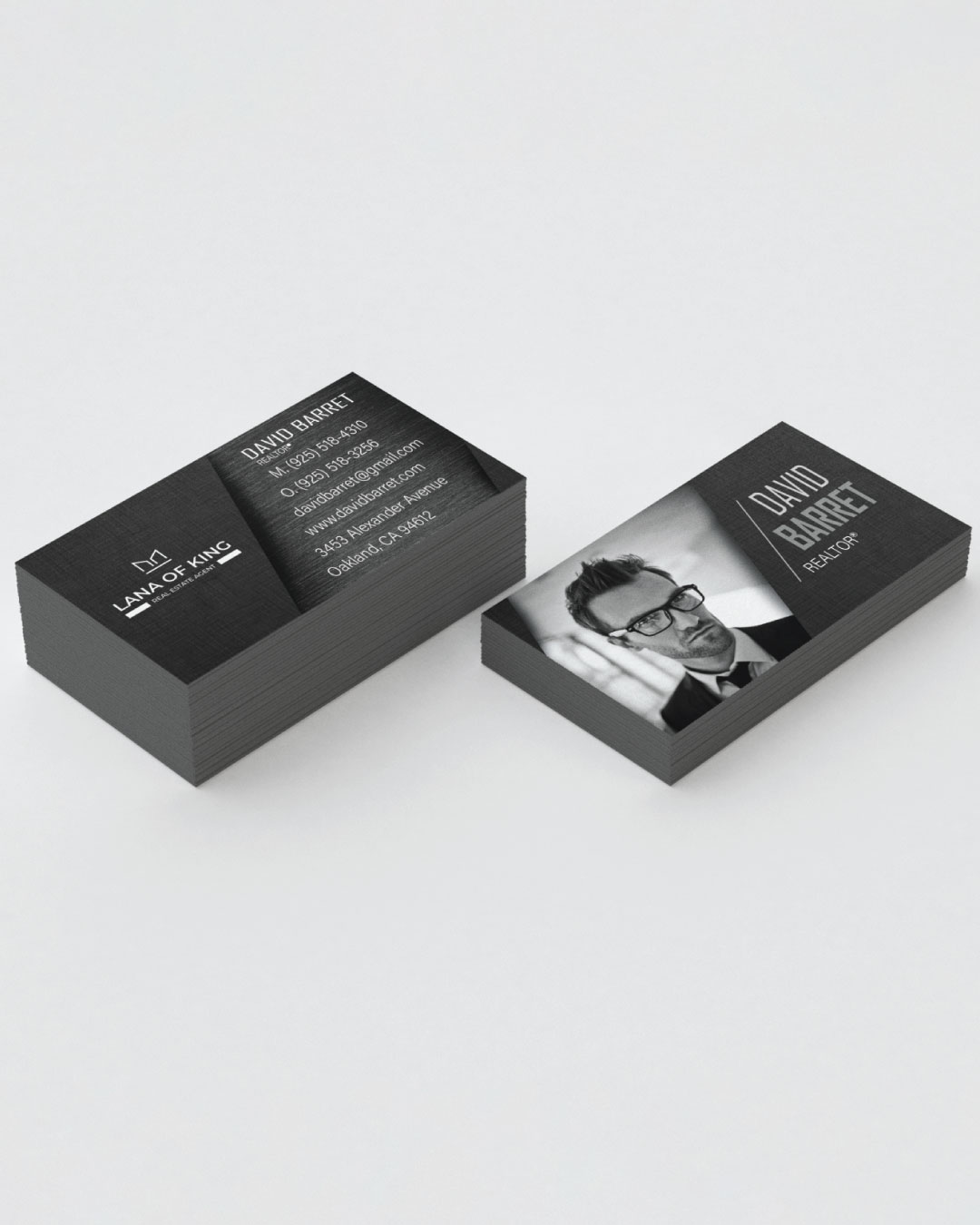 Rustic and Black Design Painted Edge Business Cards