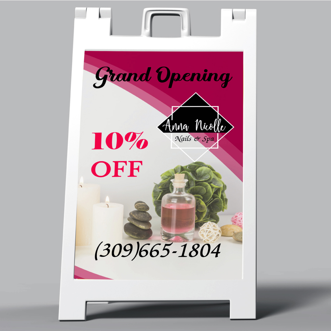 Nail Salon A-Frame Sidewalk Sign