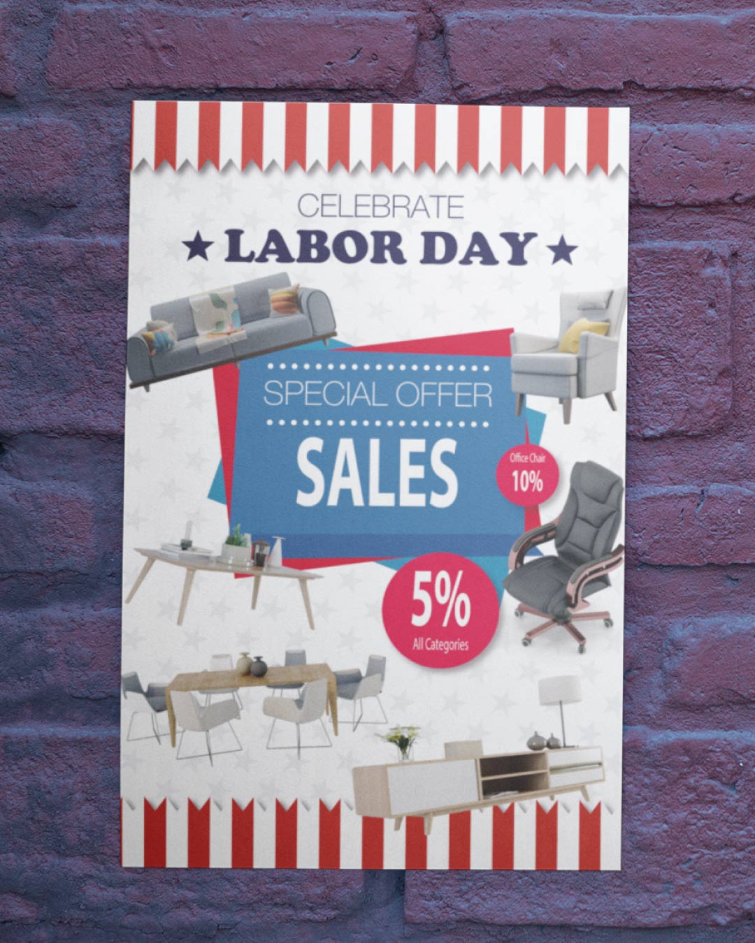 Posters Labor Day White