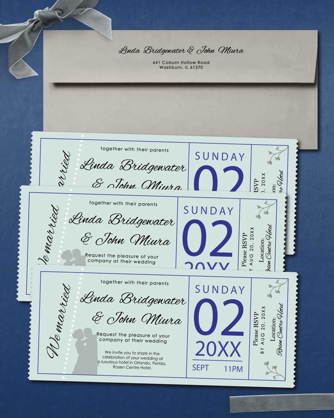 Ticket Life Partner Boarding Pass Wedding Invitations