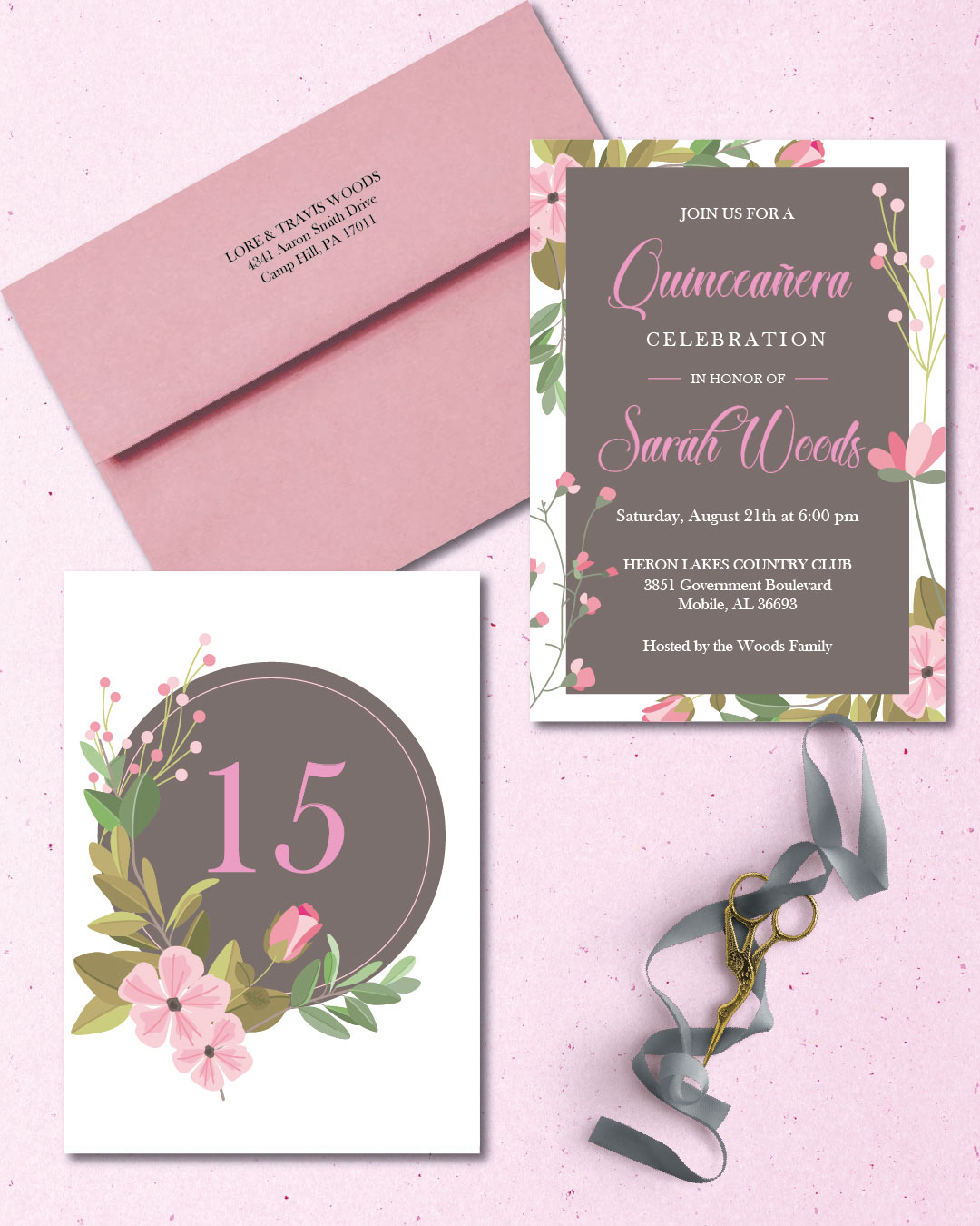 Quinceanera Soft Pink Border