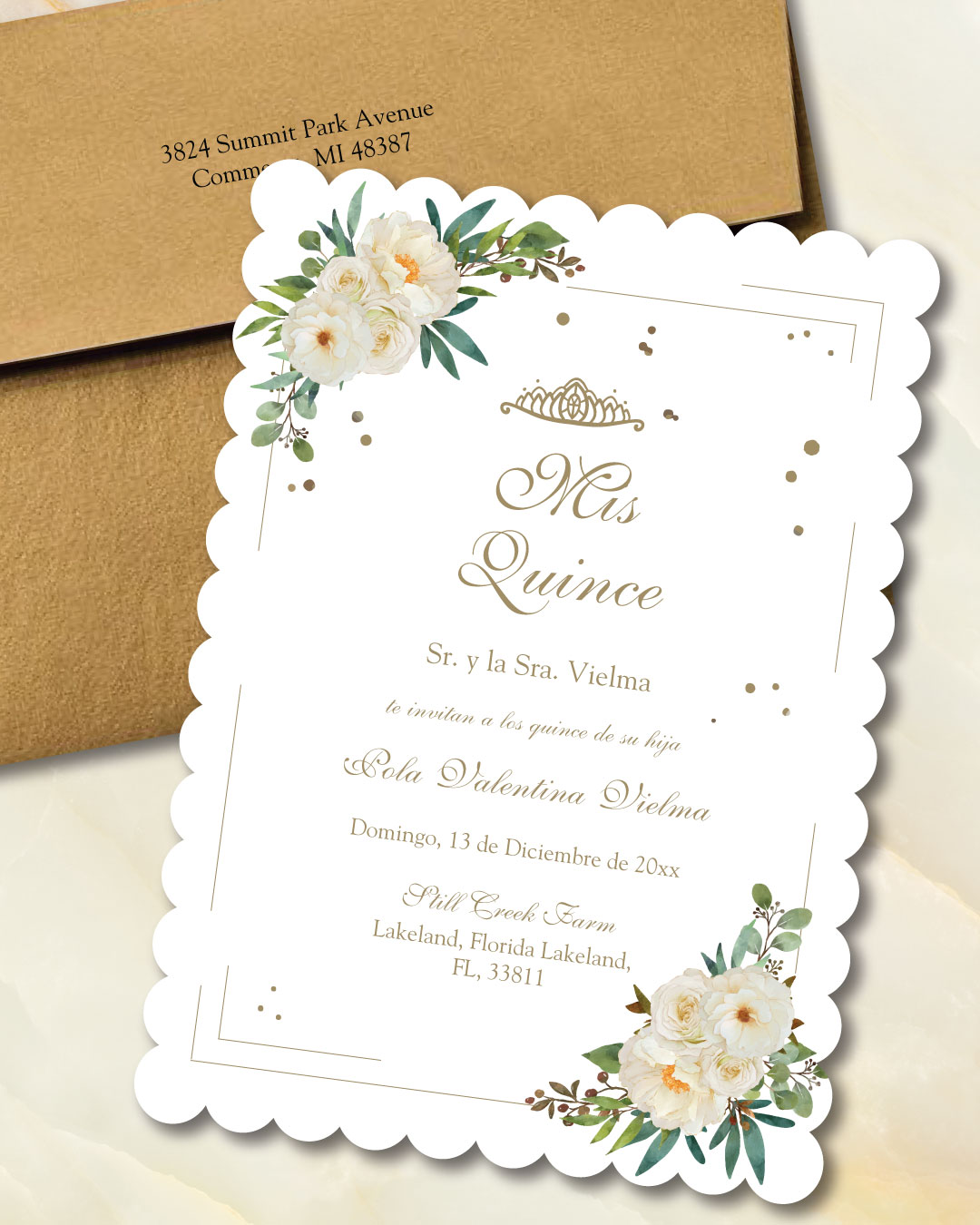 Elegant with White Flowers