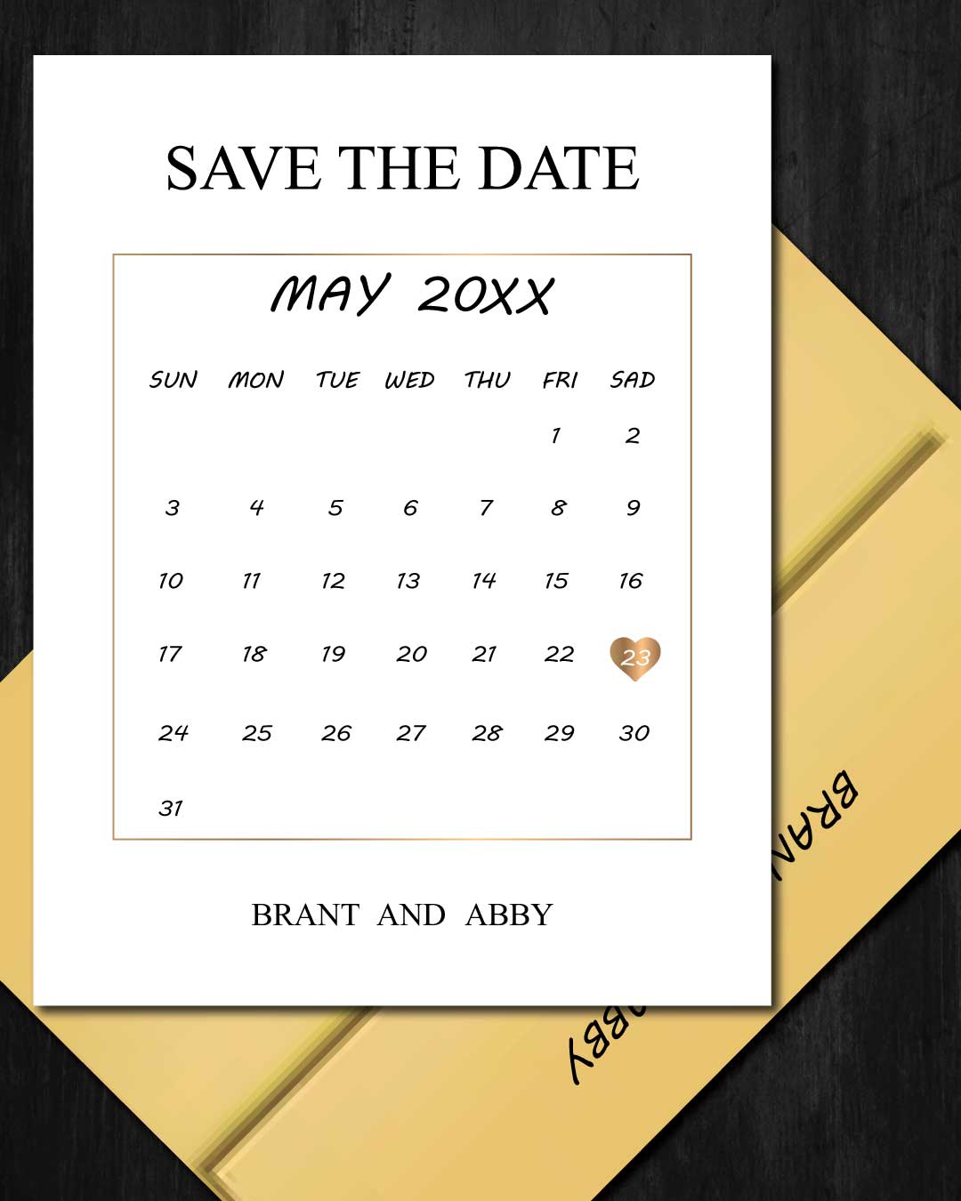 Elegant Calendar Design Save The Date