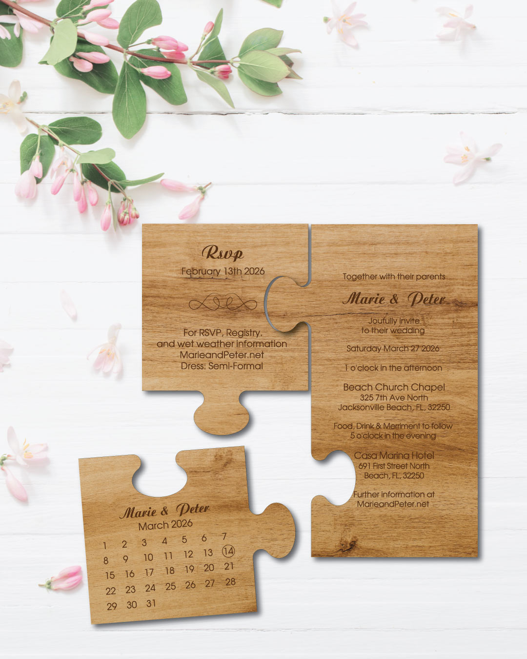 Unique Style Square Wedding Invitations template