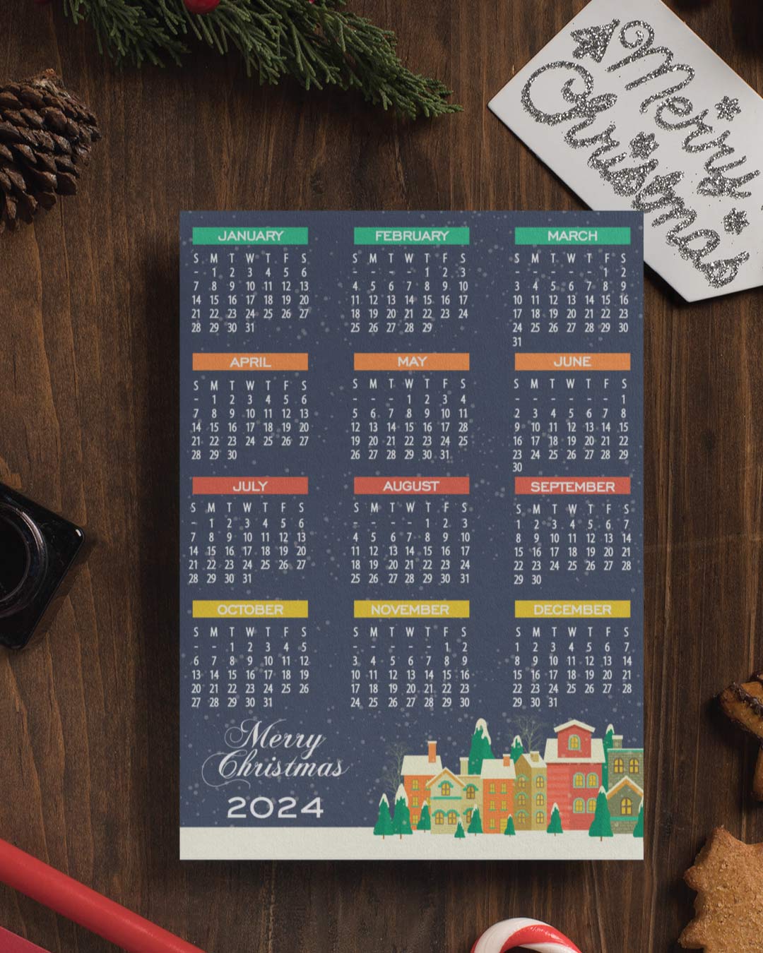 Dark Winter Wonderland Calendar