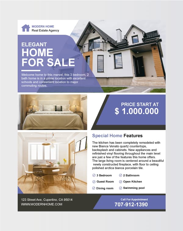 Elegant Lyla Home Real State Flyer AP Printing - Elegant Lyla Home Real State Flyer - Custom Printing Services