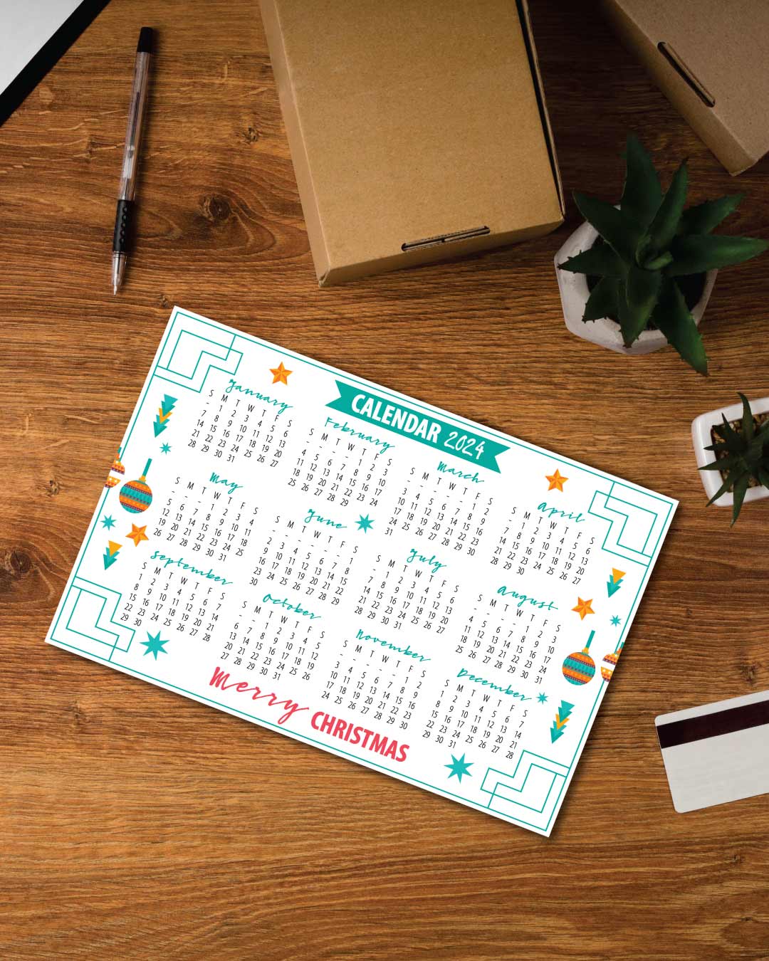 Frame-Lined Elegant Christmas Calendar