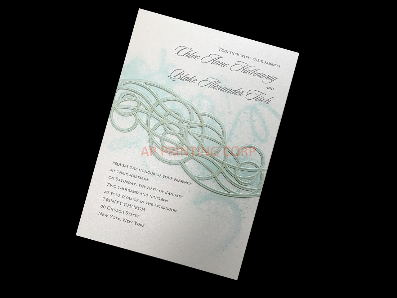 Icy Swirls Elsa [CC-93] Fancy Luxury Wedding Invitation
