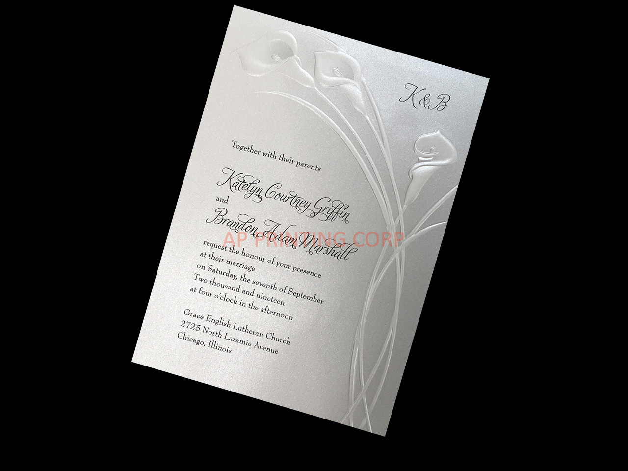 Classic Callas [CC-35] Fancy Luxury Wedding Invitation