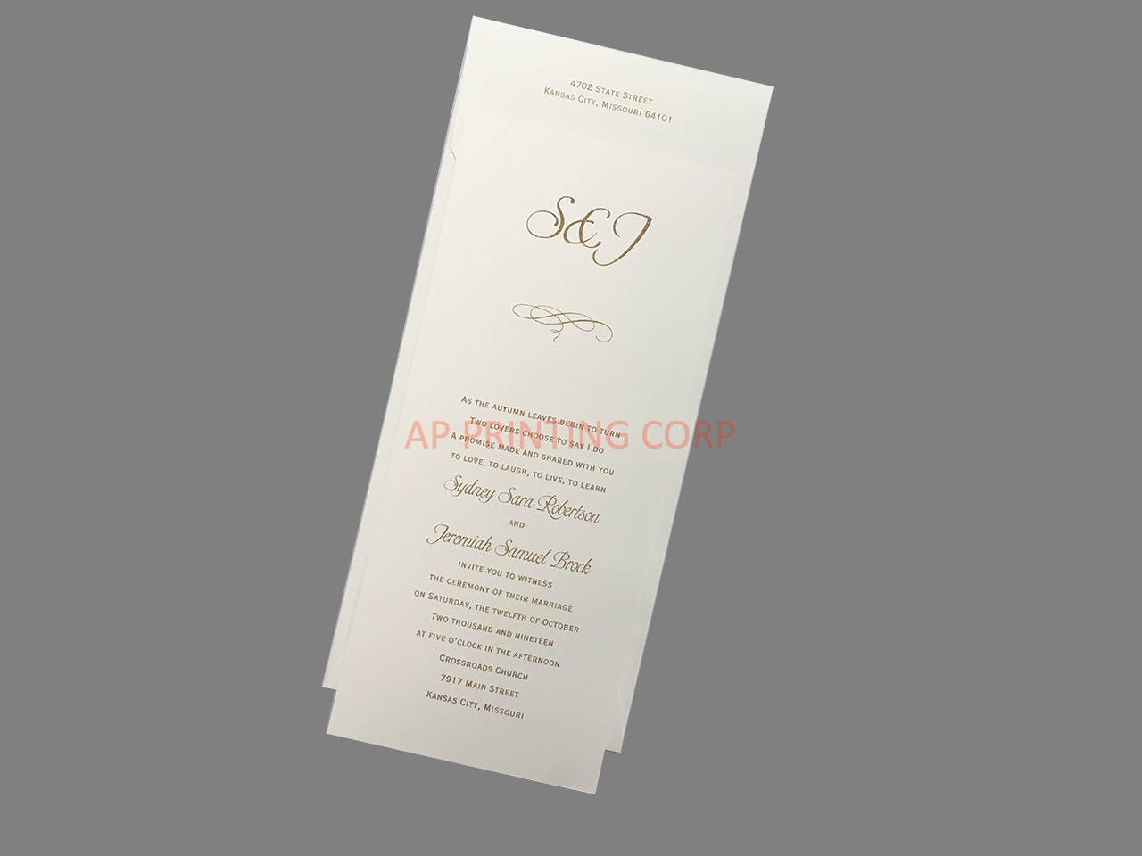 Simple Sweetness [CC-04-2] Elegant Wedding Invitation