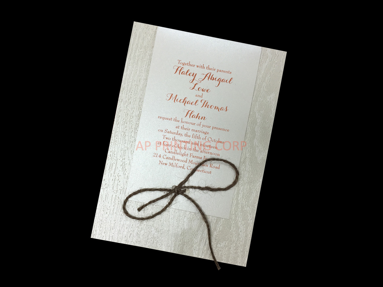 Woodsy Look [CC-75] Fancy Luxury Wedding Invitation