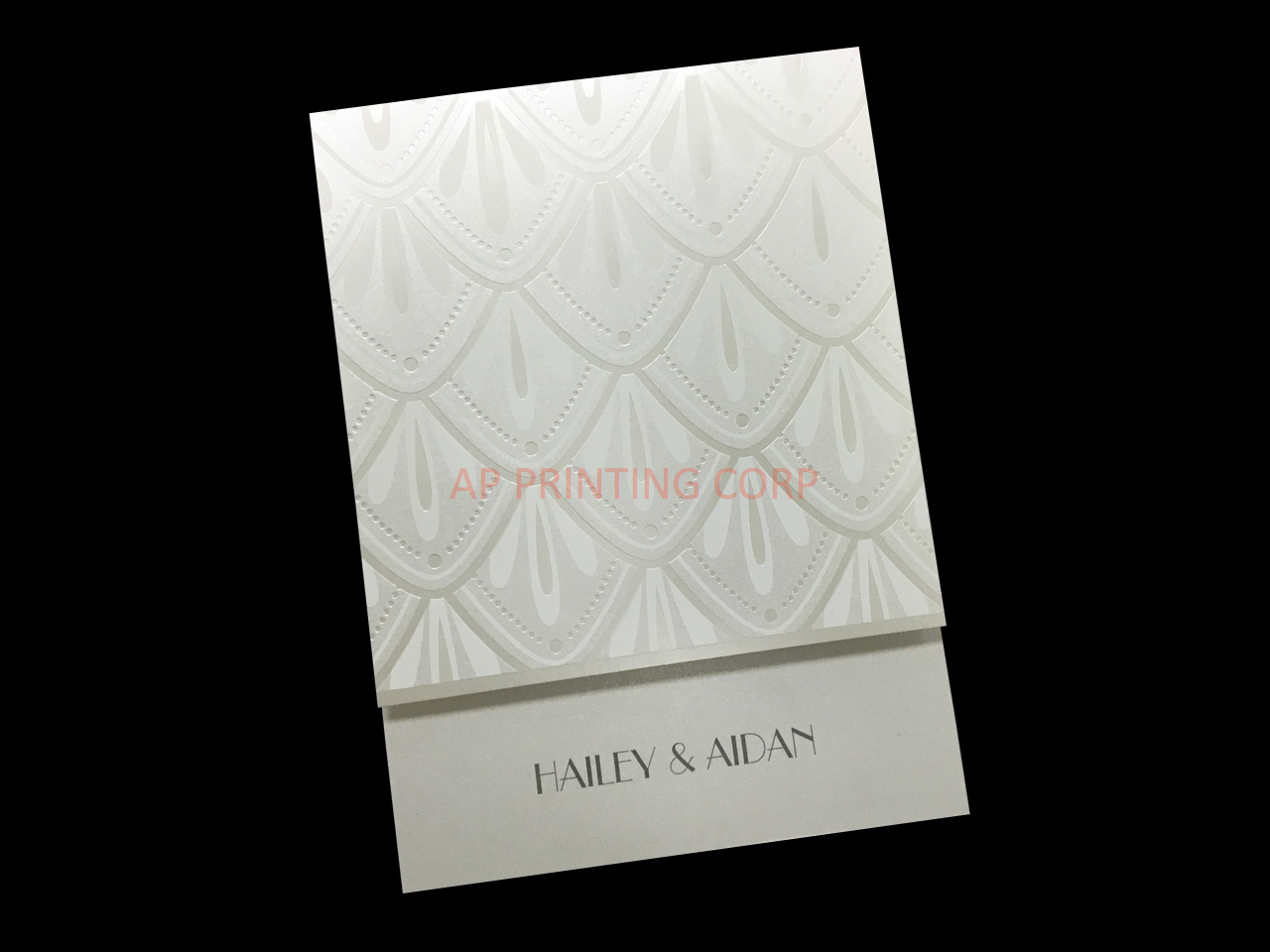 Deco Art [CC-55] Romantic Petal Cascade Flowers Wedding Invitation