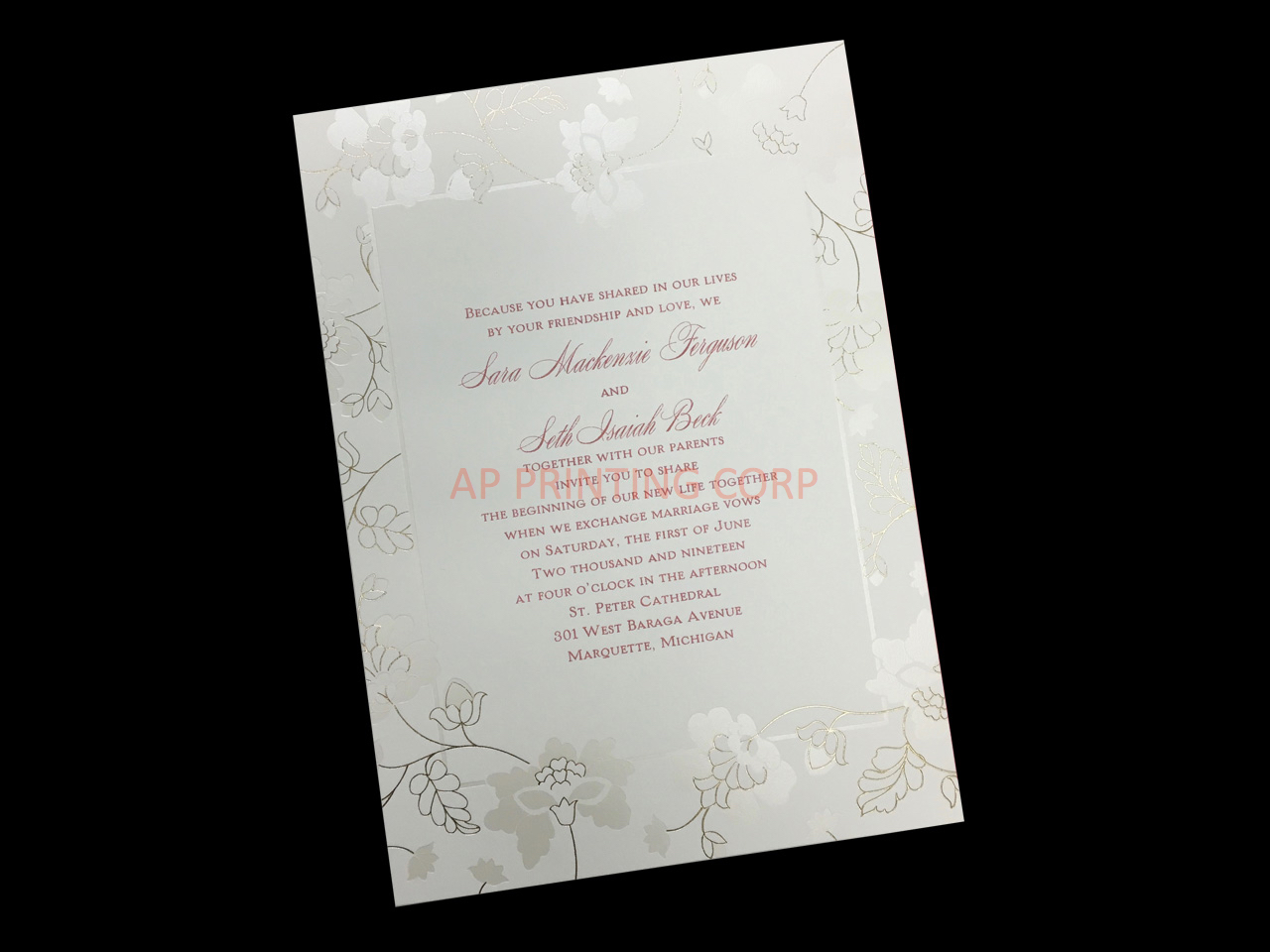 Delicate Blossoms [CC-35] Fresh Flowers Wedding Invitation