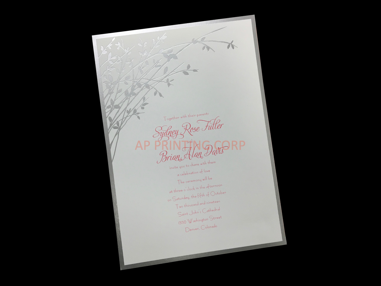 [CC-25] Naturally Sweet Flowers Wedding Invitation