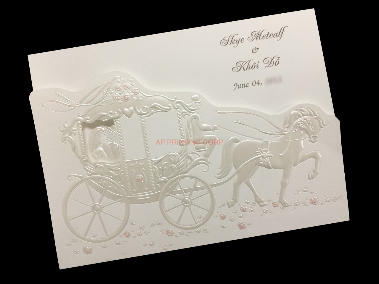 K631 [I-10] Enchanted Fairytale Bride & Groom Wedding Invitation