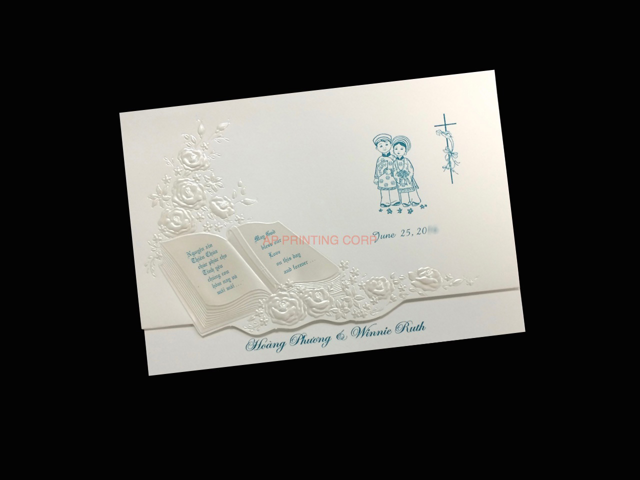 K9659 [I-11] Soulful Blooms Flowers Wedding Invitation