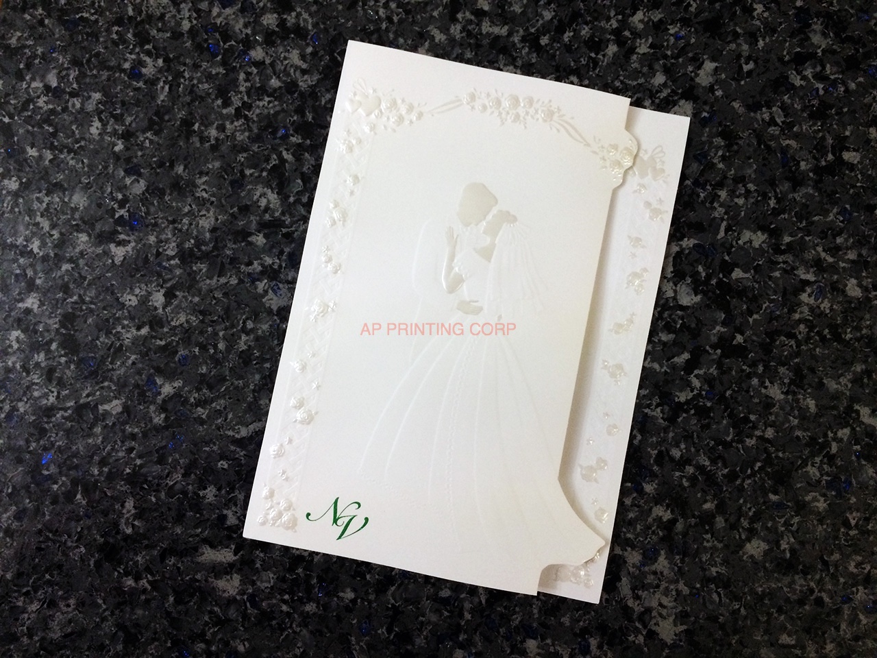K8255 [I-10] Sophisticated Vows Bride & Groom Wedding Invitation