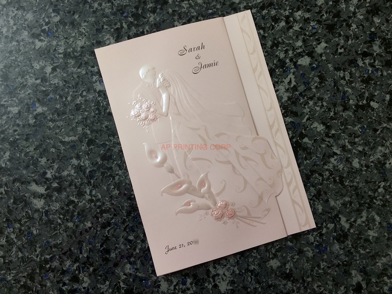 K8757 [I-11] Bridal Symphony Bride & Groom Wedding Invitation