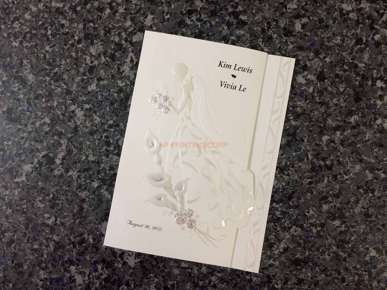 K8754 [I-11] Enchanted Nuptials Bride & Groom Wedding Invitation