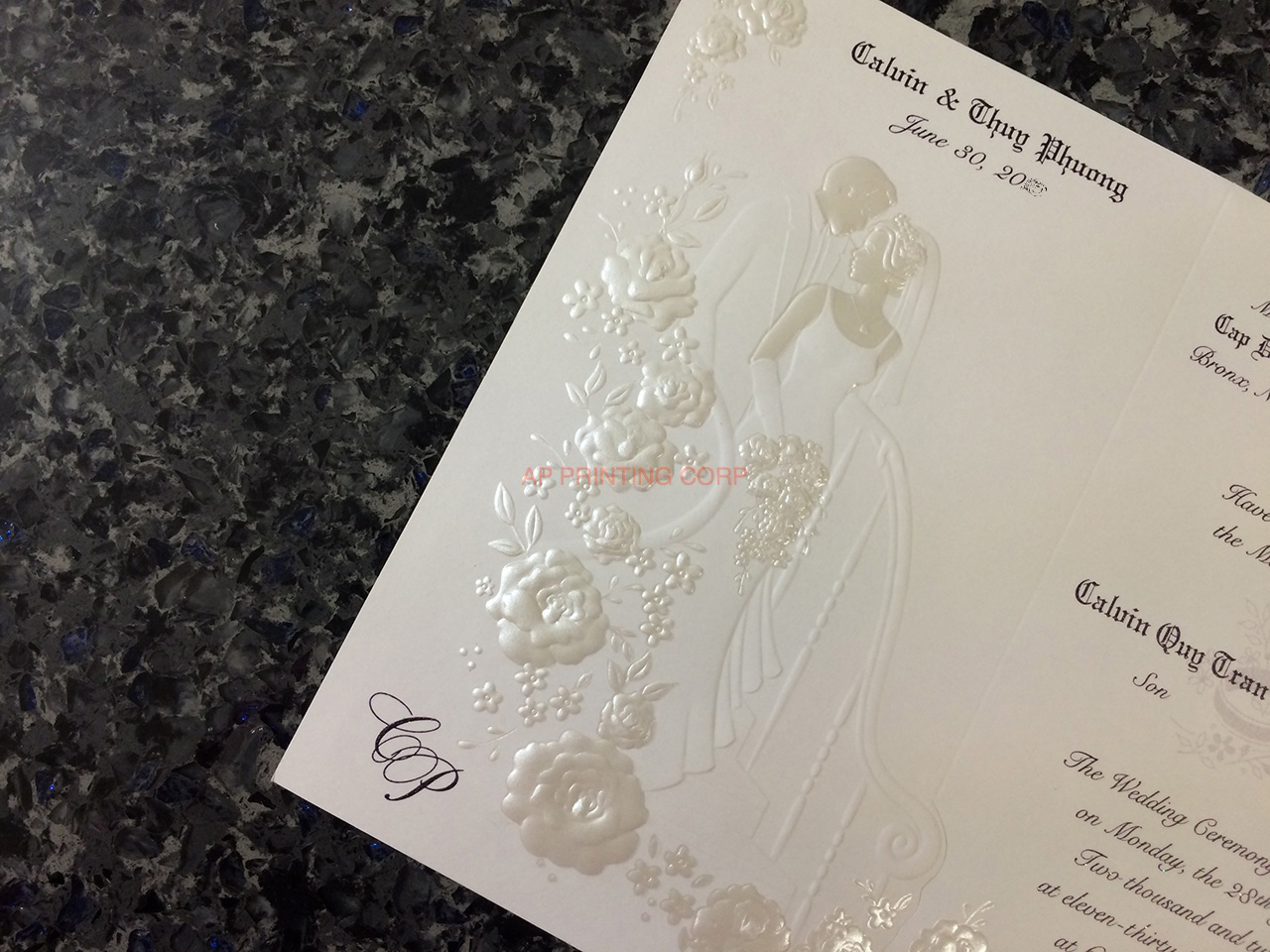 K3315 [I-10] Chic Wedding Bliss Bride & Groom Wedding Invitation