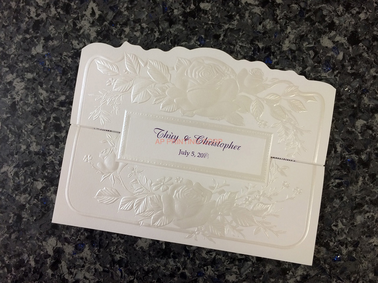 K1618 [I-11] Timeless Elegance Flowers Wedding Invitation