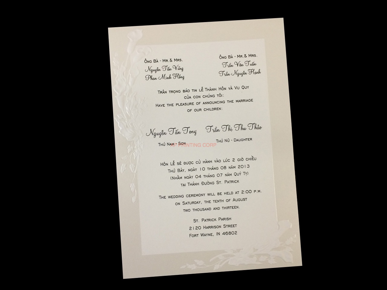 ART-80494 [I-09] Flowers Wedding Invitation