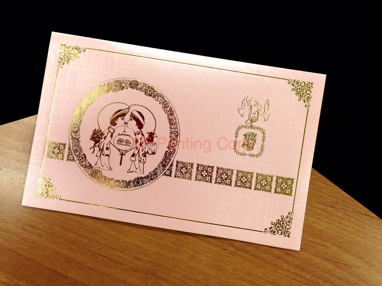 DR7-HT-V [V-L-01] Simplicity in Love Bride & Groom Wedding Invitation